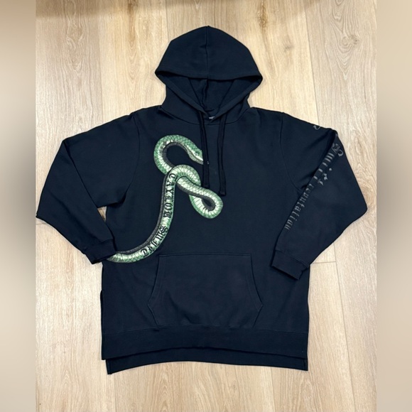 RARE Taylor Swift Reputation Embroidered Snake Oversized Black